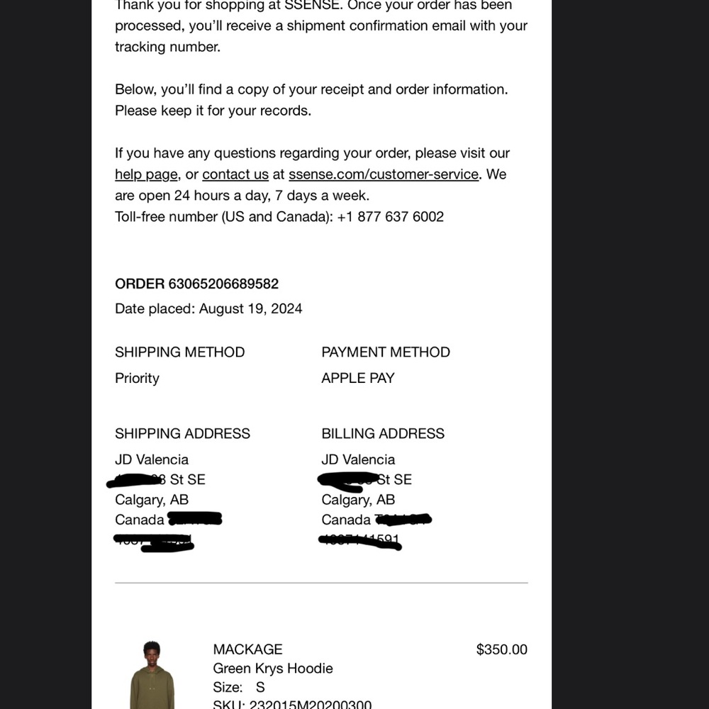 Mackage Green Krys Hoodie